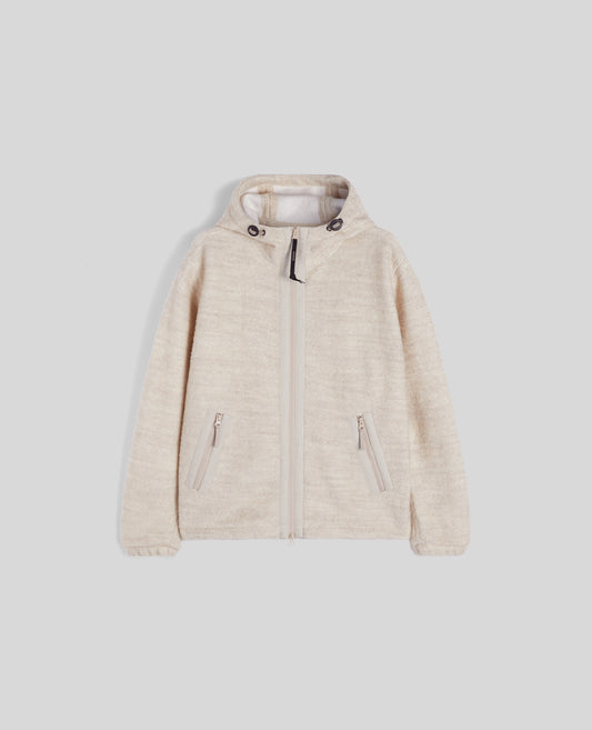 FELPA IN MISTO LANA CON CAPPUCCIO-NATURALE-NATURAL-NATURAL-NATURLICH-NATUREL