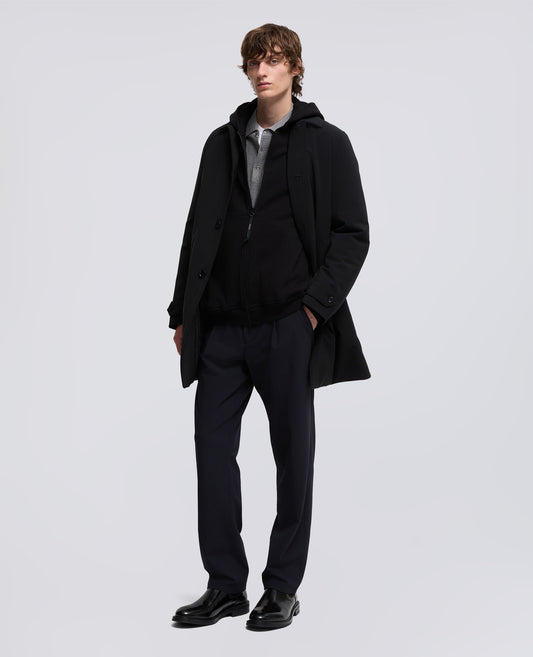 FELPA IN COTONE CON CAPPUCCIO-NERO-BLACK-NEGRO-SCHWARZ-NOIR