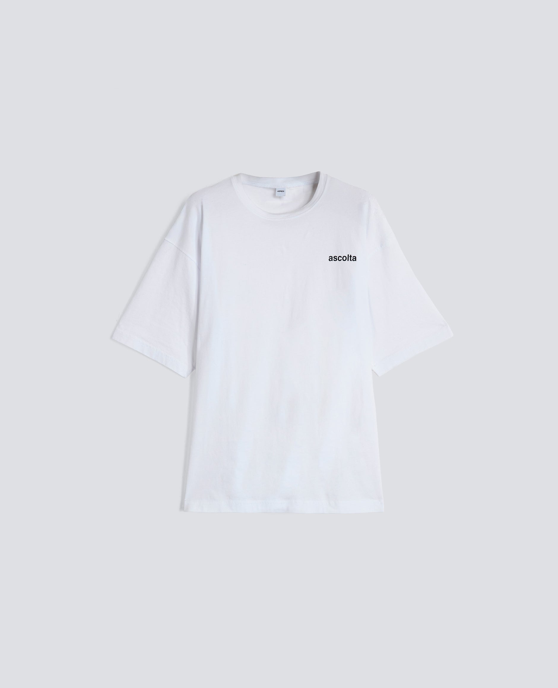 Tシャツ・カットソー ASPESI Men T Shirts 3107 A335 01072 White ASPESI | Men's Cotton T-shirt | White