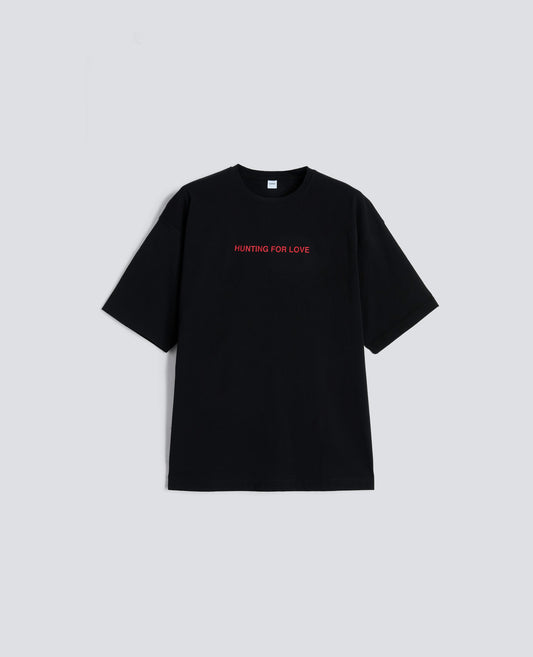 T-SHIRT GIROCOLLO IN JERSEY CON STAMPA-NERO-BLACK-NEGRO-SCHWARZ-NOIR