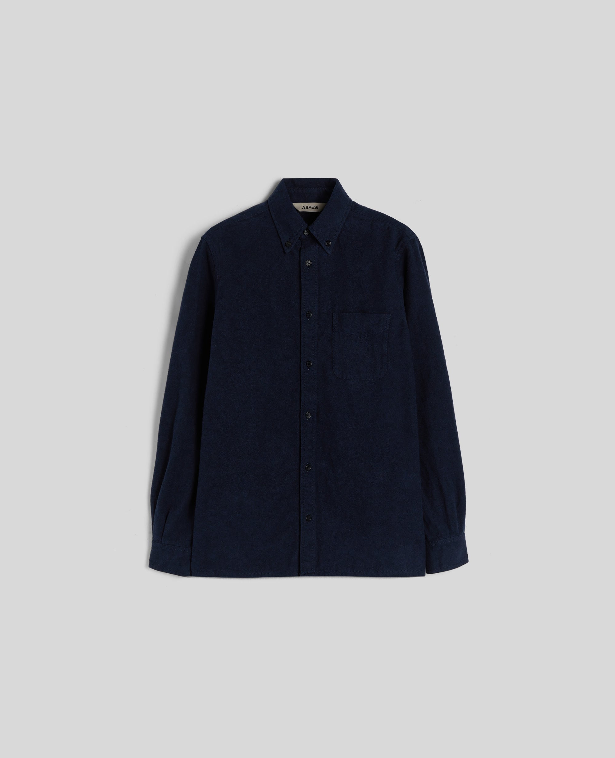CAMICIA DROPS IN TWILL DI COTONE-NAVY-NAVY-AZUL MARINO-NAVY-NAVY