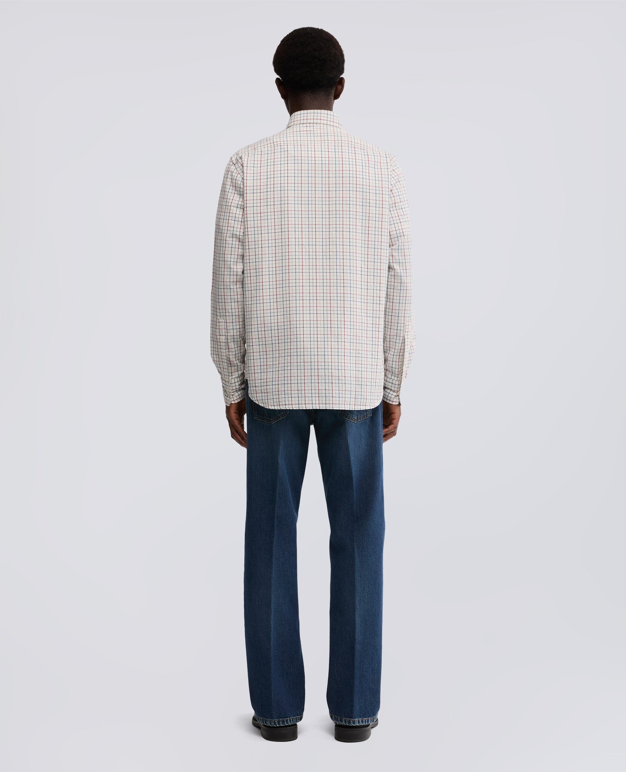 CAMICIA IN TWILL CHECK-NATURALE-NATURAL-NATURAL-NATURLICH-NATUREL