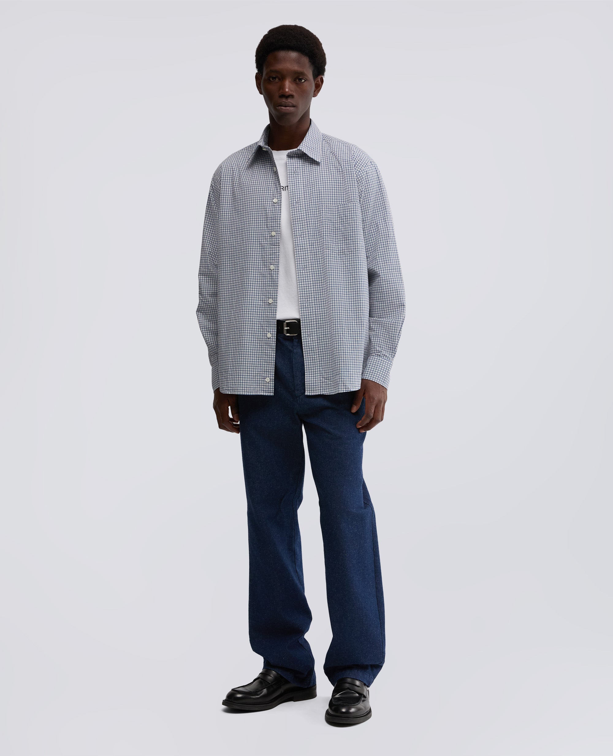 CAMICIA IN COTONE CHECK-CHECK BLUETTE-CHECK BLUETTE-CHECK BLUETTE-CHECK BLUETTE-CHECK BLUETTE