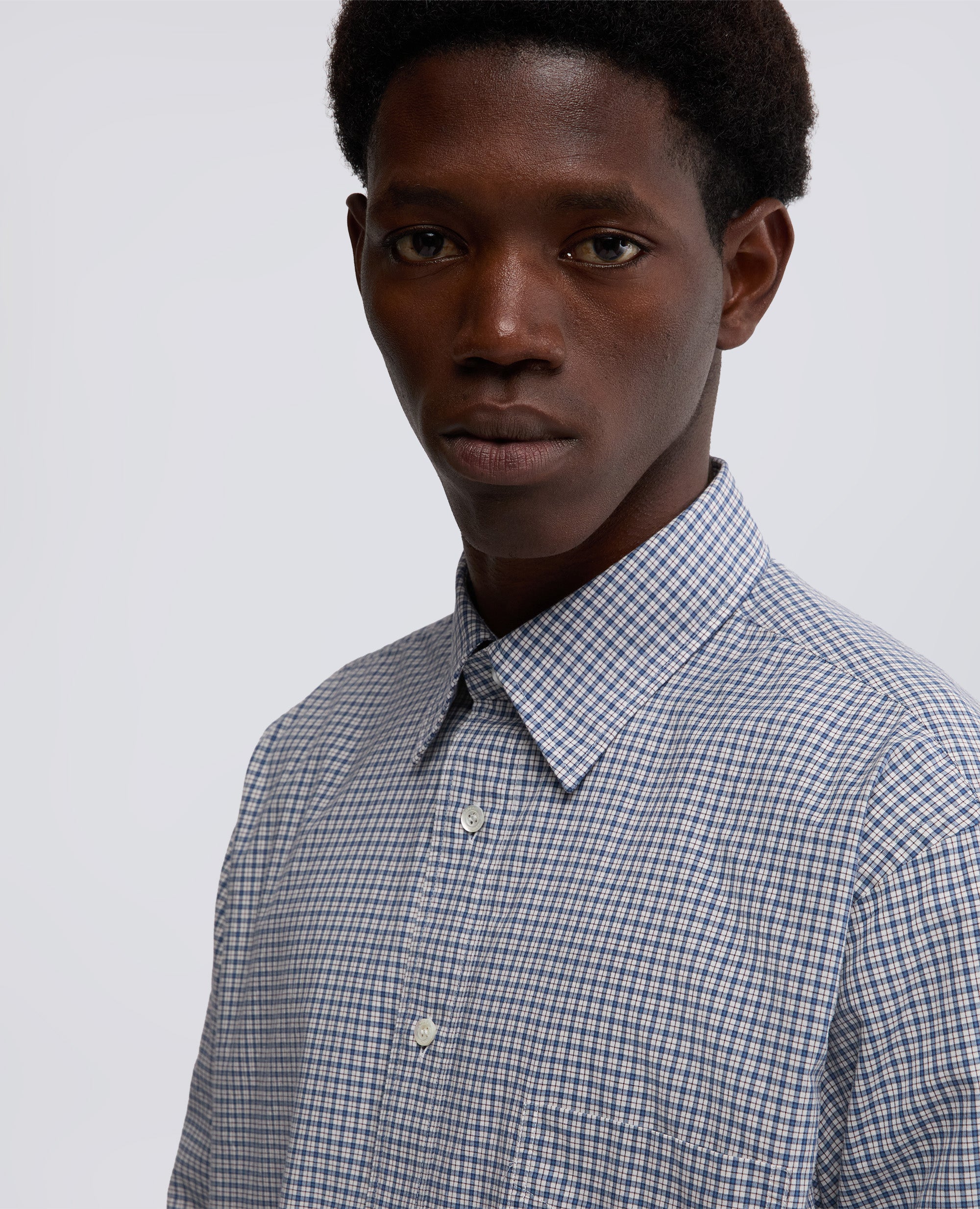 CAMICIA IN COTONE CHECK-CHECK BLUETTE-CHECK BLUETTE-CHECK BLUETTE-CHECK BLUETTE-CHECK BLUETTE