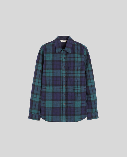 CAMICIA UTILITY IN TWILL DI COTONE-CHECK NAVY-CHECK NAVY-CHECK NAVY-CHECK NAVY-CHECK NAVY