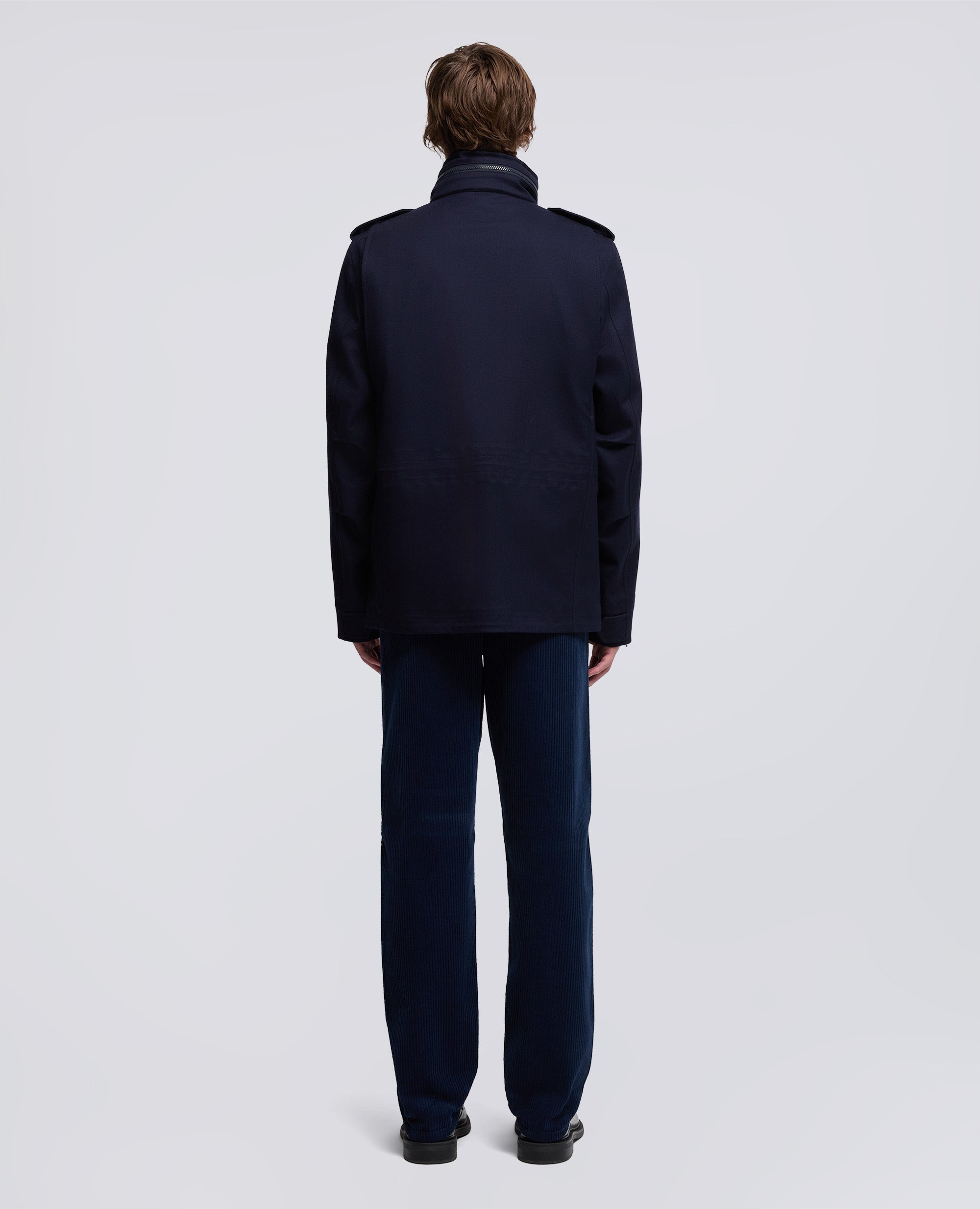 MINI FIELD JACKET COT IN LANA-NAVY-NAVY-AZUL MARINO-NAVY-NAVY
