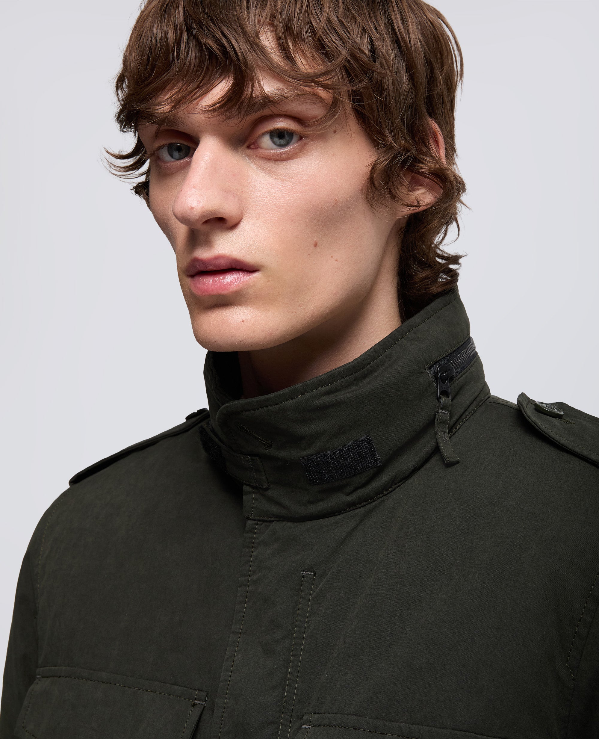 MINI FIELD JACKET COT IN TELA DI MISTO COTONE-VERDONE-DARK GREEN-VERDER¢N-DUNKELGRUN-VERT FONCE