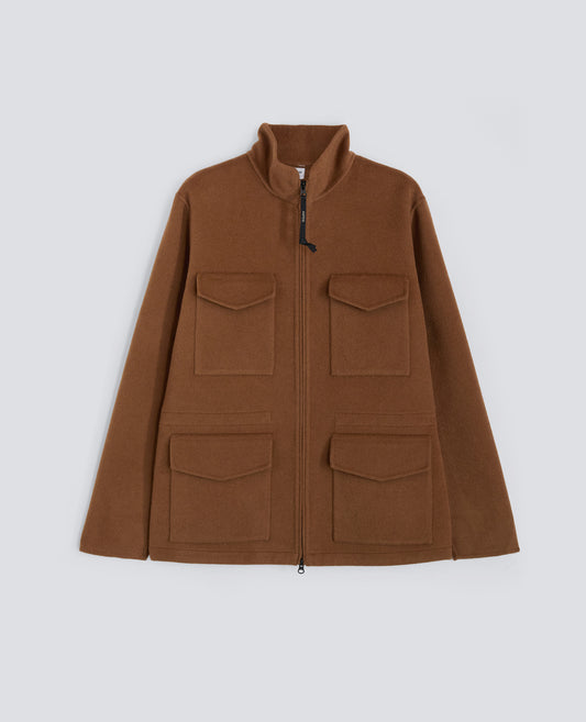 FIELD JACKET NELSON IN DOUBLE DI LANA-CAMMELLO-CAMEL-CAMELLO-KAMEL-CAMEL