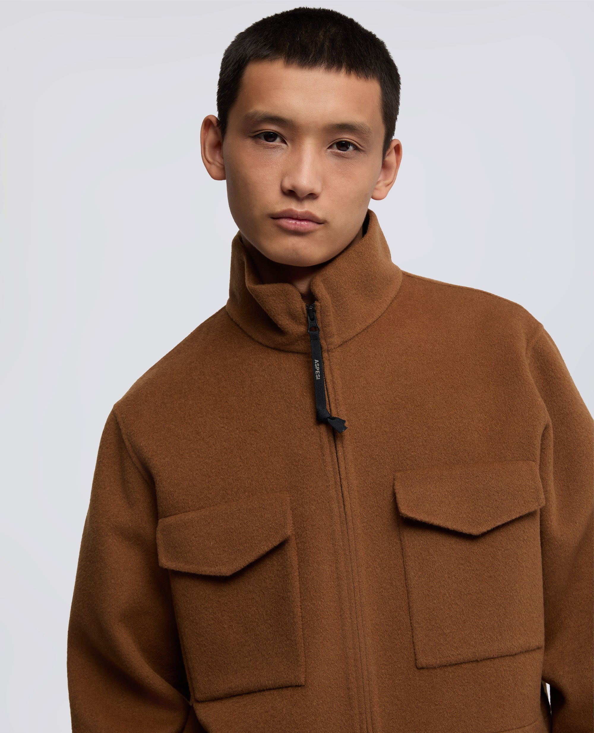FIELD JACKET NELSON IN DOUBLE DI LANA-CAMMELLO-CAMEL-CAMELLO-KAMEL-CAMEL