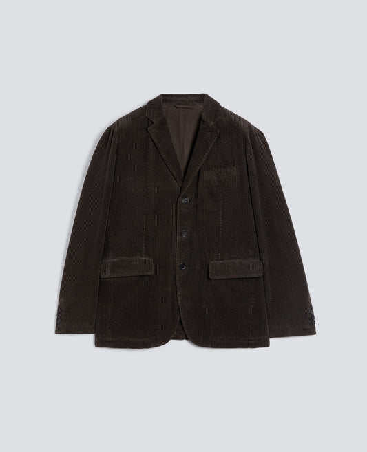 GIACCA KUKI IN VELLUTO A COSTE-MARRONE-BROWN-MARR¢N-BRAUN-MARRON