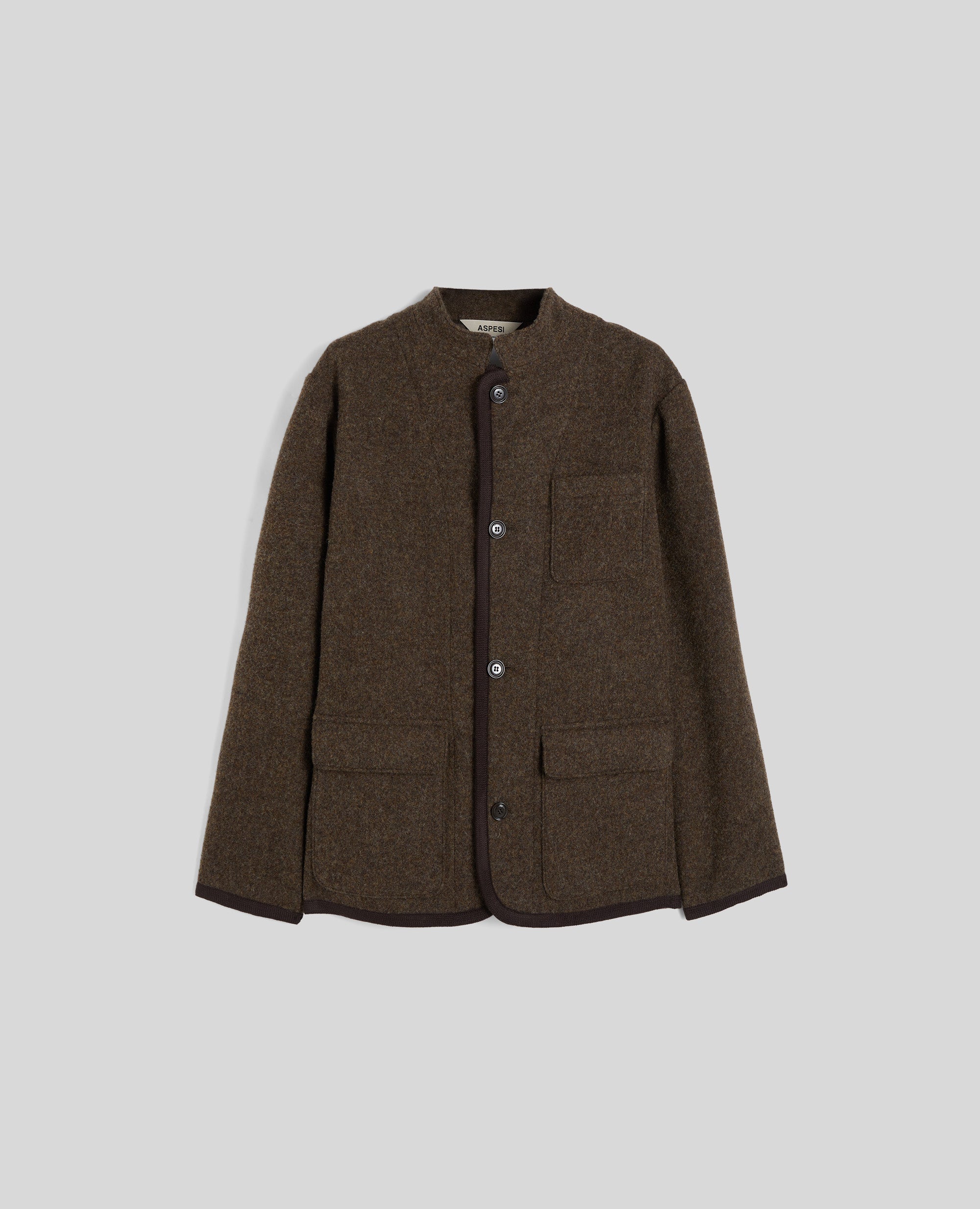 GIACCA CHANG IN LANA SHETLAND-MARRONE-BROWN-MARR¢N-BRAUN-MARRON