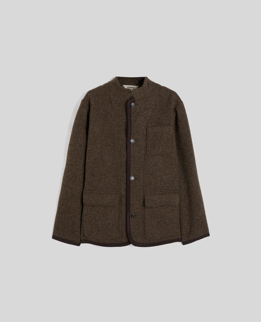 GIACCA CHANG IN LANA SHETLAND-MARRONE-BROWN-MARR¢N-BRAUN-MARRON