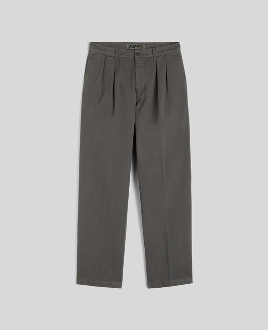 PANTALONE LEWIS IN GABARDINA DI COTONE CON PINCES-GRIGIO-GREY-GRIS-GRAU-GRIS