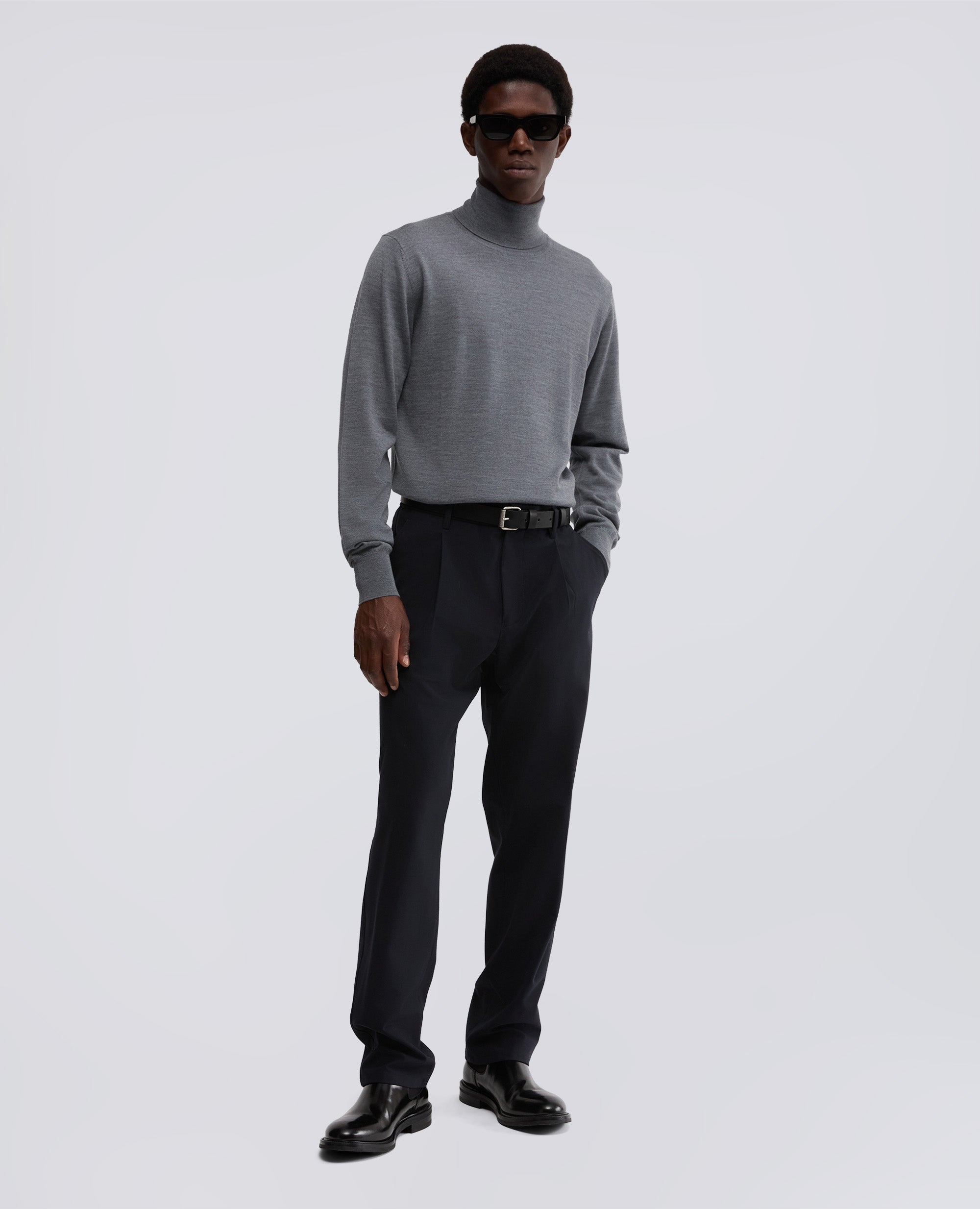 PANTALONE IN FLANELLA-NAVY-NAVY-AZUL MARINO-NAVY-NAVY