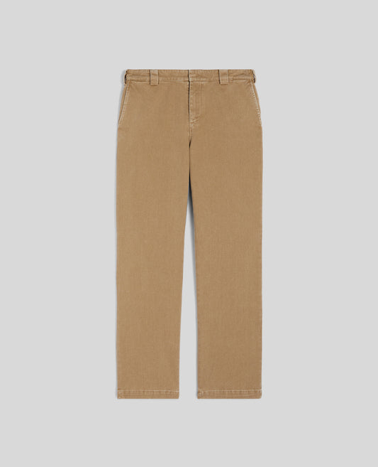 PANTALONE ADRIEN IN GABARDINA DI COTONE-COLONIALE-COLONIAL BEIGE-COLONIAL-KOLONIALBEIGE-COLONIAL