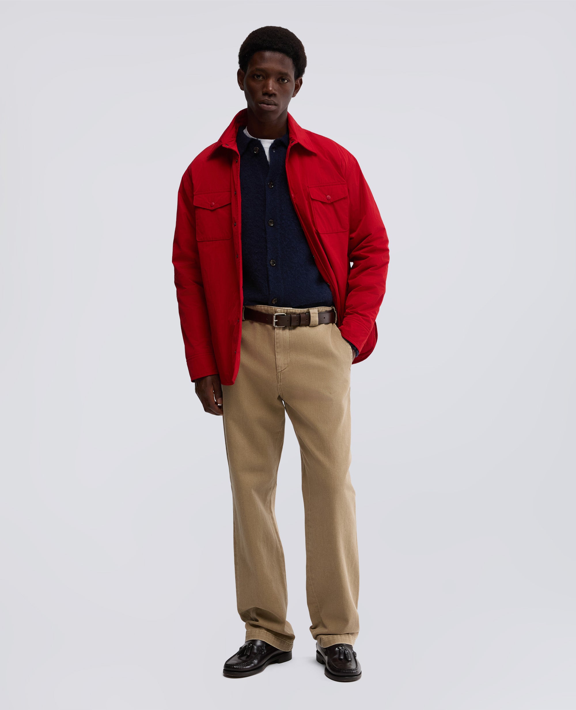 PANTALONE ADRIEN IN GABARDINA DI COTONE-COLONIALE-COLONIAL BEIGE-COLONIAL-KOLONIALBEIGE-COLONIAL