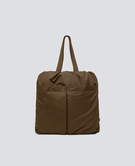 BORSA SHOPPER IN TELA DI MISTO COTONE-MILITARE-MILITARY-MILITAR-MILITAR-MILITAIRE