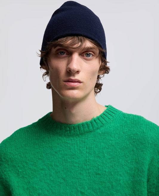 BERRETTO IN MISTO LANA-NAVY-NAVY-AZUL MARINO-NAVY-NAVY