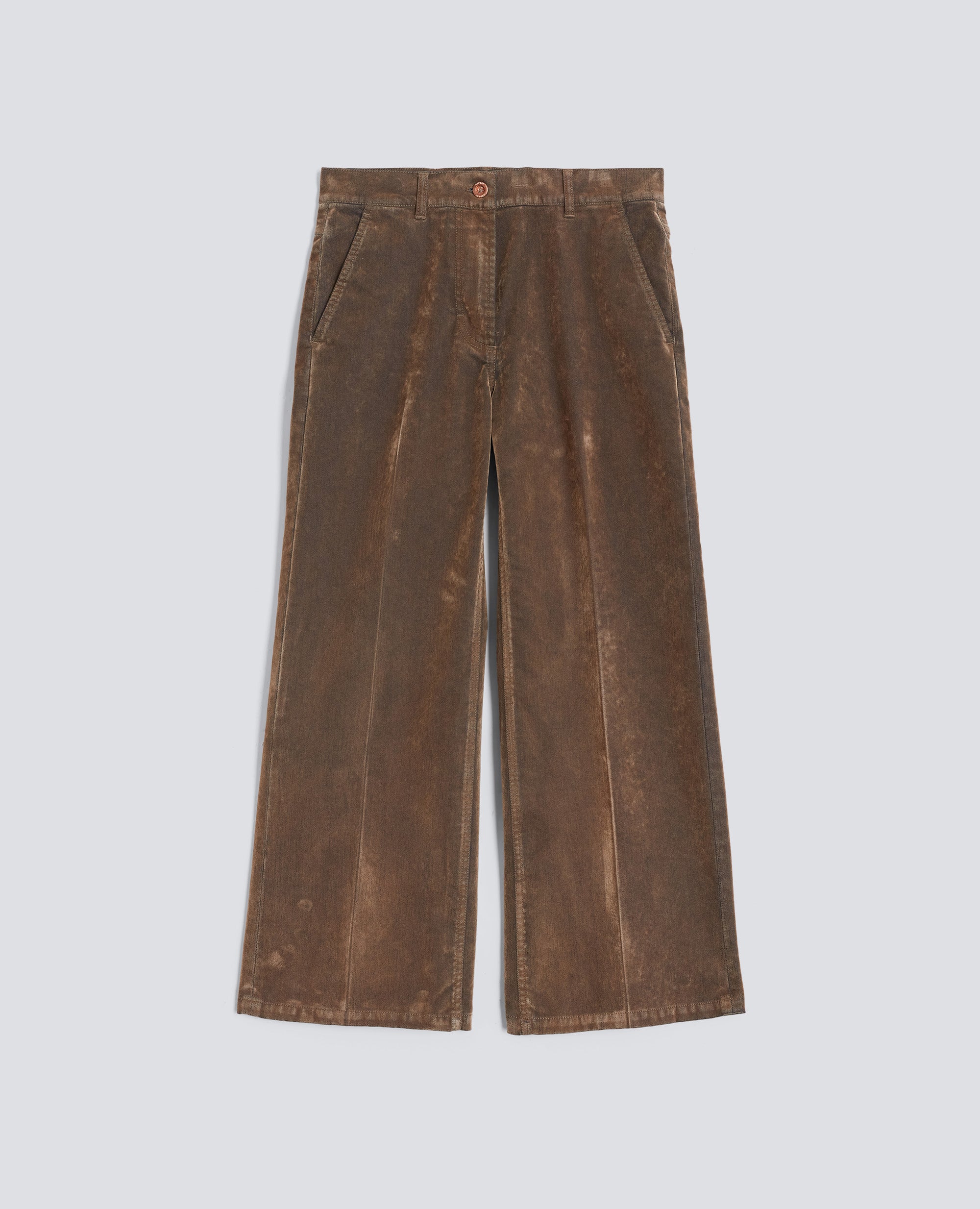 PANTALONE IN DENIM FLOCCATO DELAVE-TORTORA-DOVE GREY-T¢RTOLA-TAUBENGRAU-TOURTERELLE