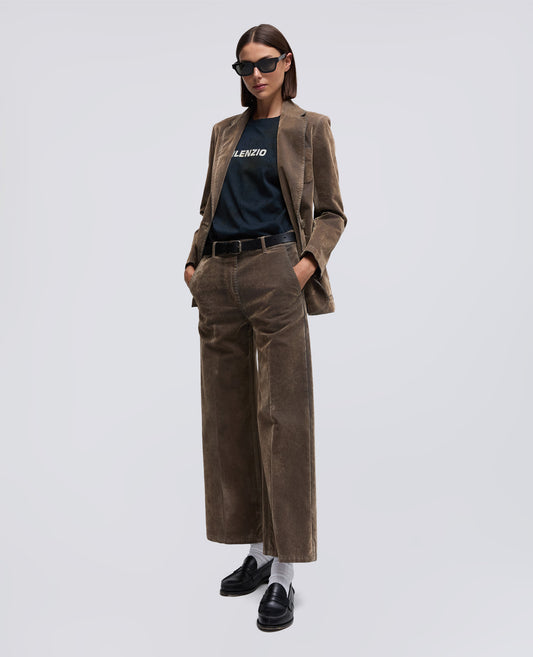 PANTALONE IN DENIM FLOCCATO DELAVE-TORTORA-DOVE GREY-T¢RTOLA-TAUBENGRAU-TOURTERELLE