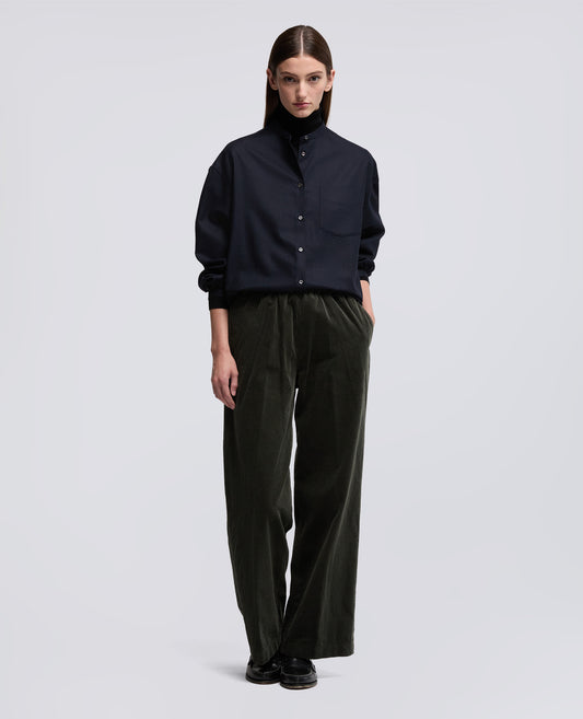 PANTALONE AMPIO IN VELLUTO A COSTE-MILITARE-MILITARY-MILITAR-MILITAR-MILITAIRE