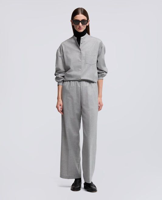 PANTALONI IN MISTO LANA E CASHMERE-GRIGIO-GREY-GRIS-GRAU-GRIS