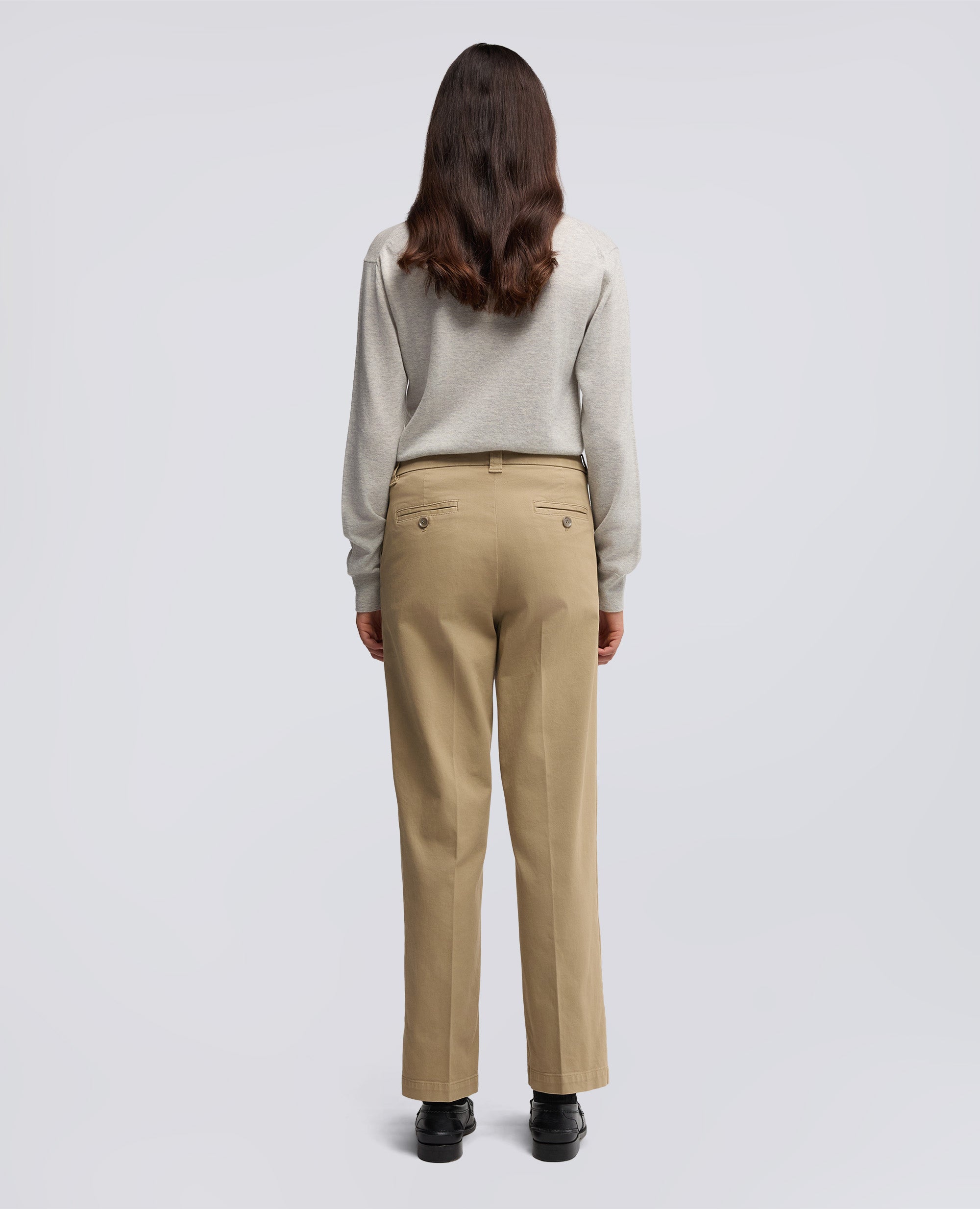 PANTALONE IN GABARDINA DI COTONE-KHAKI-KHAKI-KHAKI-KHAKI-KHAKI