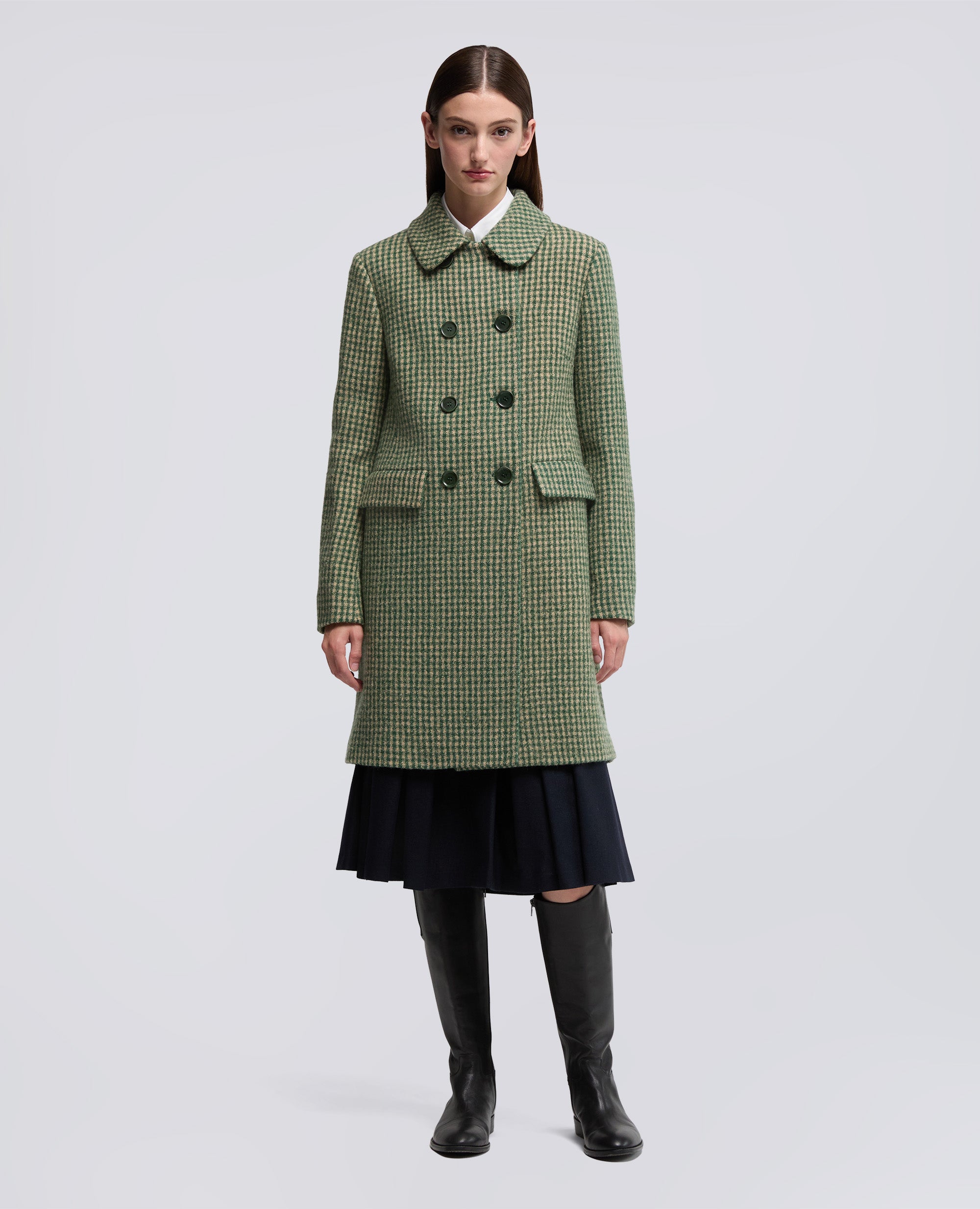 CAPPOTTO MOD.0757-VERDE/NATURALE-GREEN/NATURAL-VERDE/NATURAL-GRÜN/NATUR-VERT/NATUREL