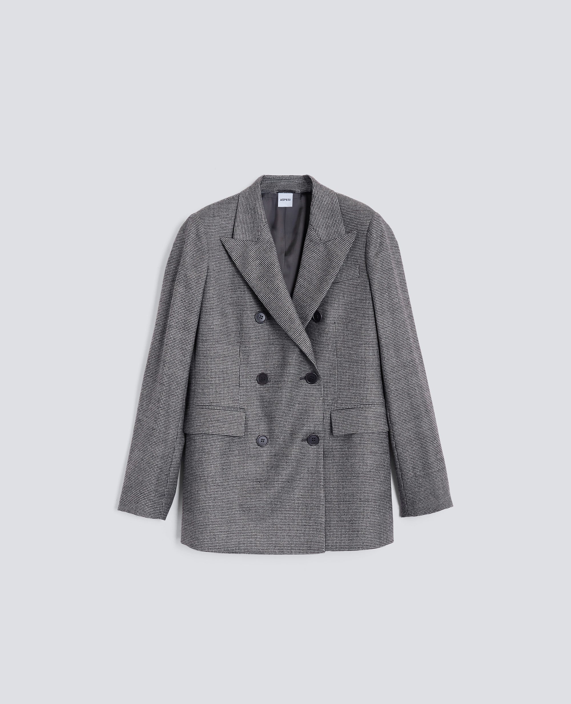 BLAZER DOPPIOPETTO IN FLANELLA-PIED DE POUL-PIED DE POUL-PIED DE POUL-PIED DE POUL-PIED DE POUL