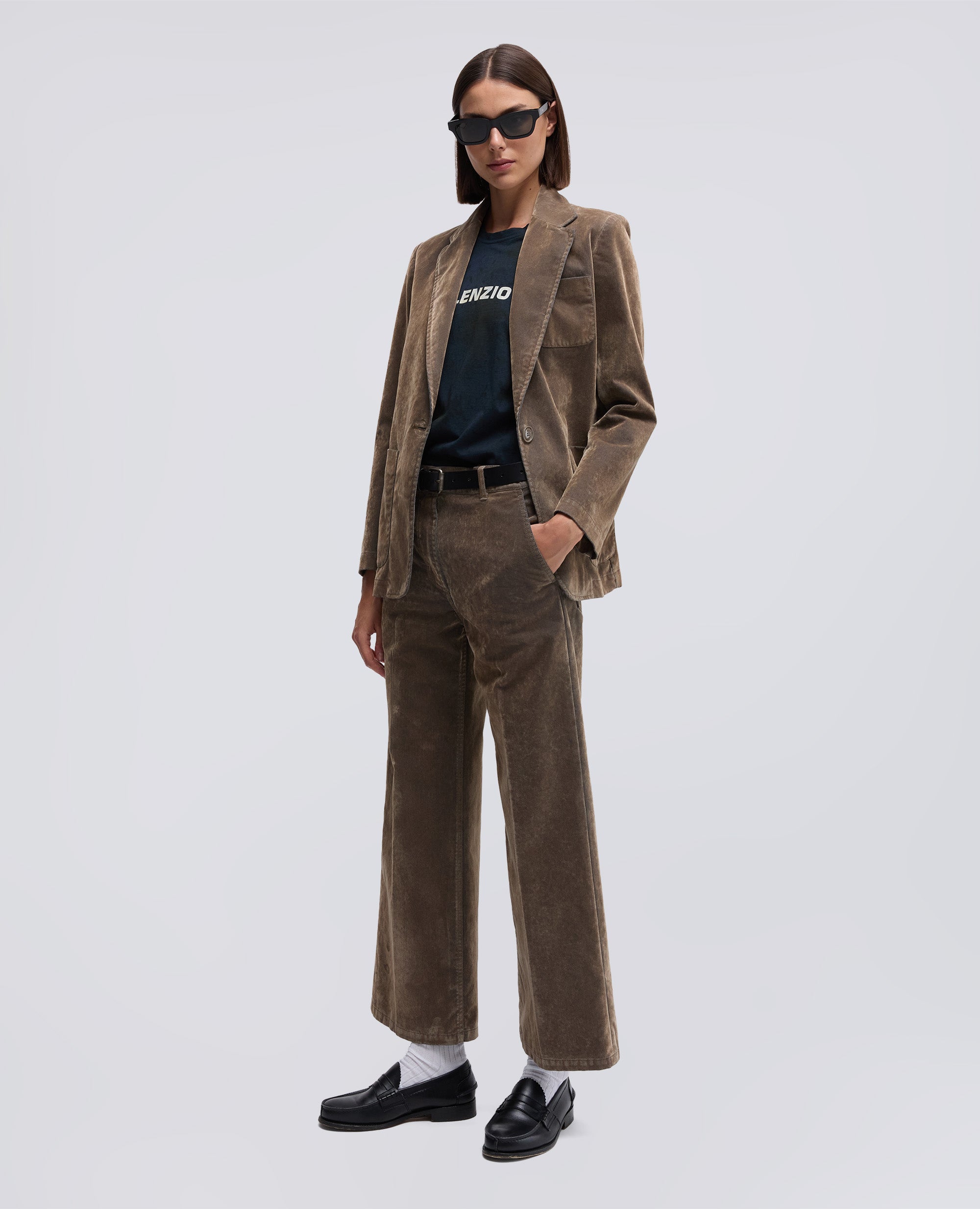 GIACCA MONOPETTO IN DENIM FLOCCATO DELAVE-TORTORA-DOVE GREY-T¢RTOLA-TAUBENGRAU-TOURTERELLE