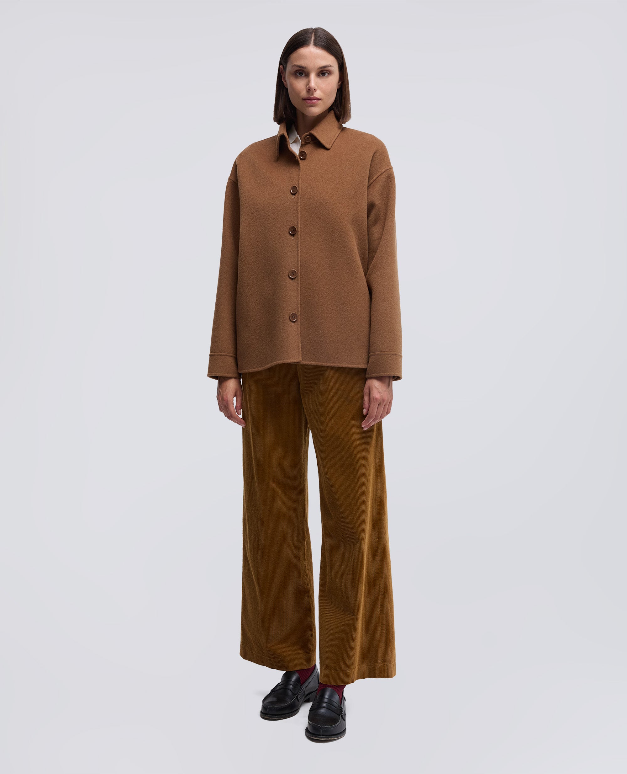 OVERSHIRT IN DOUBLE DI LANA-CAMMELLO-CAMEL-CAMELLO-KAMEL-CAMEL