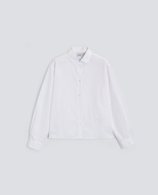 CAMICIA BOXY IN POPELINE DI COTONE-BIANCO-WHITE-BLANCO-WEISS-BLANC