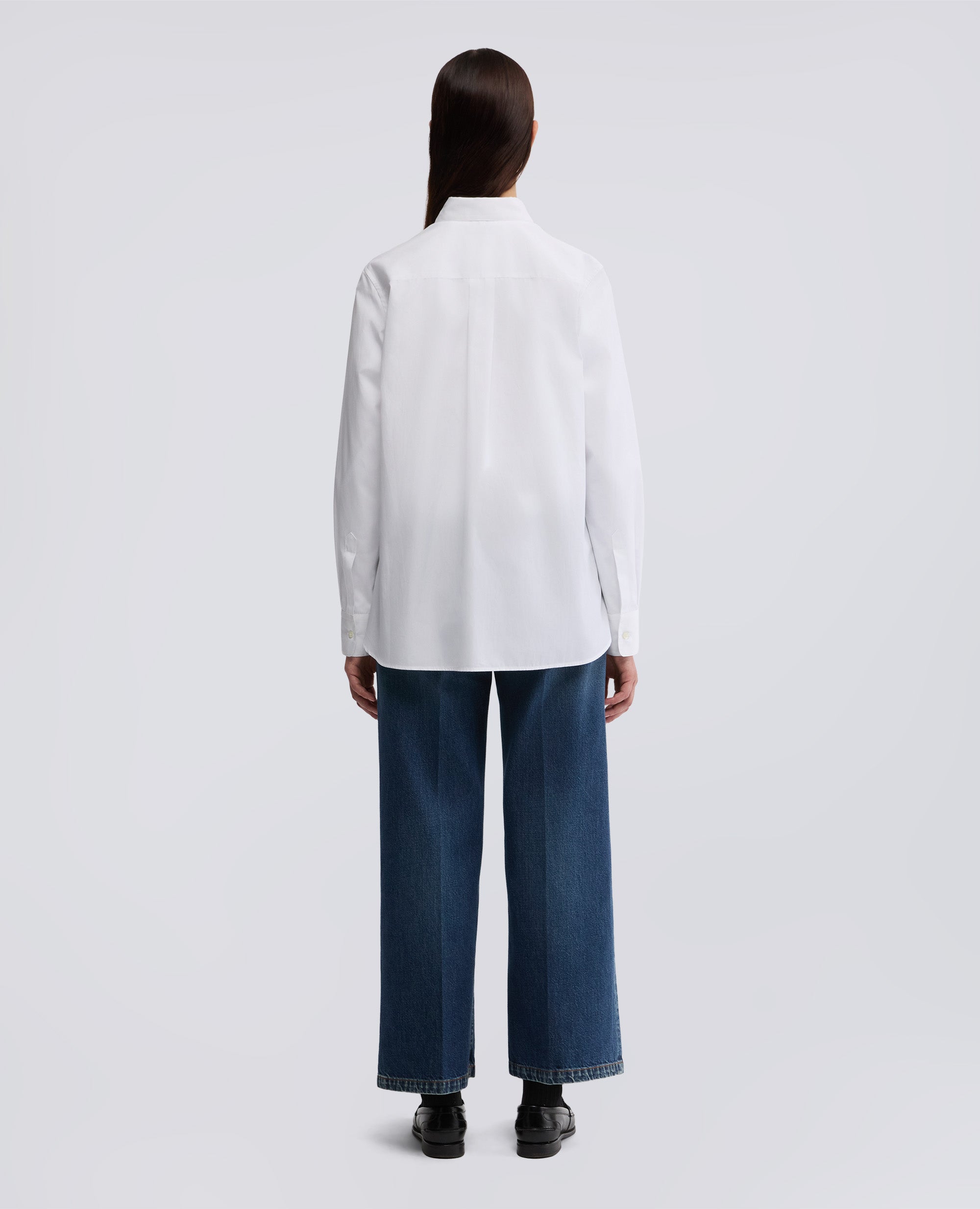 CAMICIA IN COTONE CON RUCHES-BIANCO-WHITE-BLANCO-WEISS-BLANC