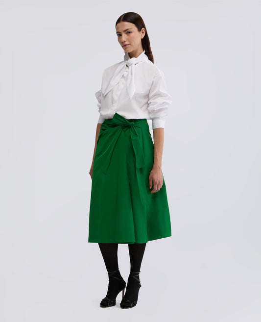 CAMICIA CON COLLO ANNODABILE-BIANCO-WHITE-BLANCO-WEISS-BLANC