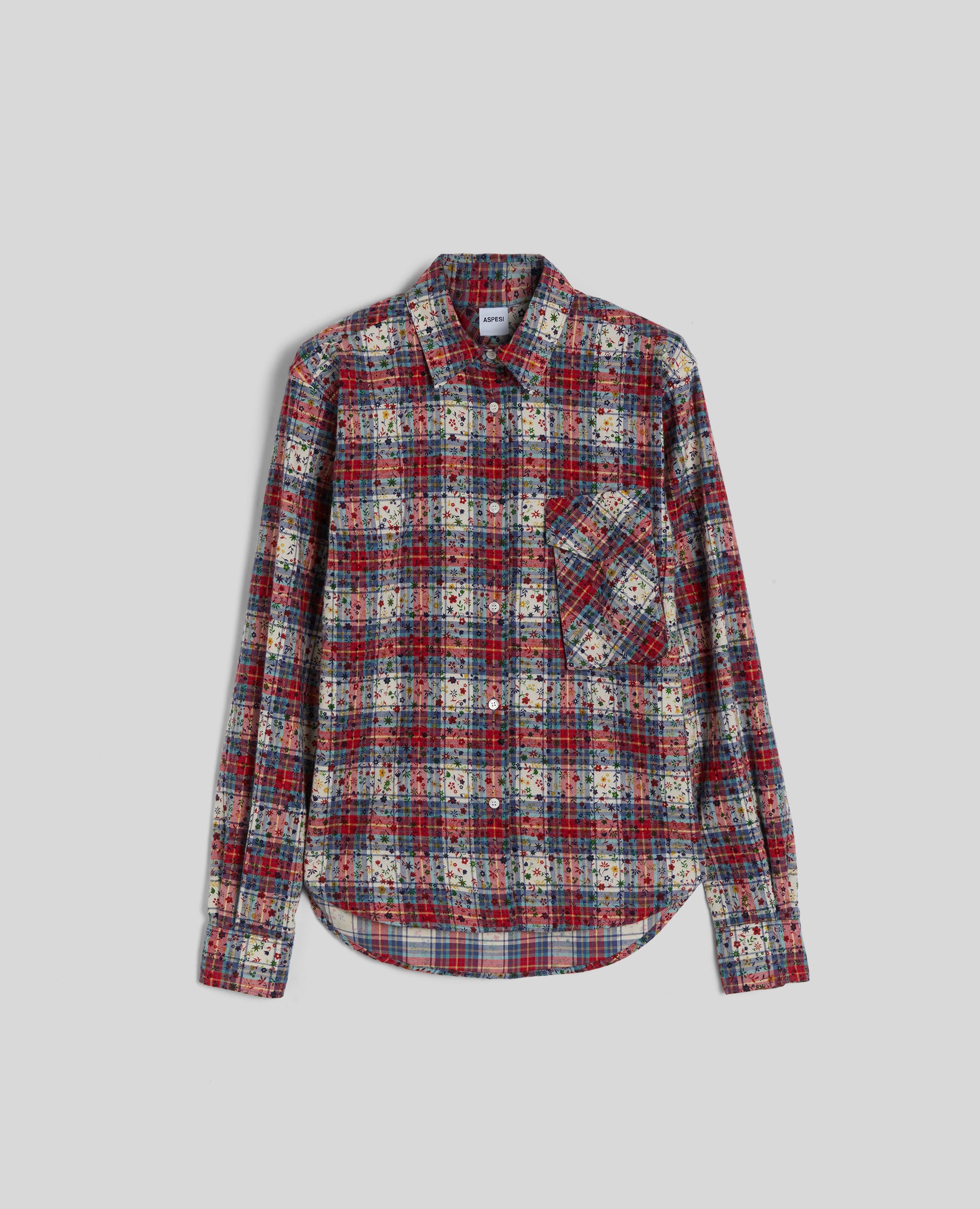 CAMICIA IN TWILL DI FLANELLA-MULTICOLOR-MULTICOLOR-MULTICOLOR-MULTICOLOR-MULTICOLOR