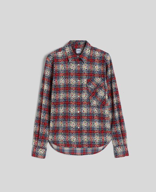 CAMICIA IN TWILL DI FLANELLA-MULTICOLOR-MULTICOLOR-MULTICOLOR-MULTICOLOR-MULTICOLOR