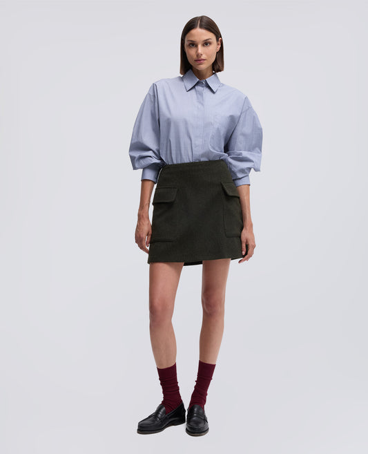 CAMICIA MASCHILE IN PIN POINT DI COTONE-CHAMBRAY-CHAMBRAY-AZUL CLARO-CHAMBRAY-CHAMBRAY