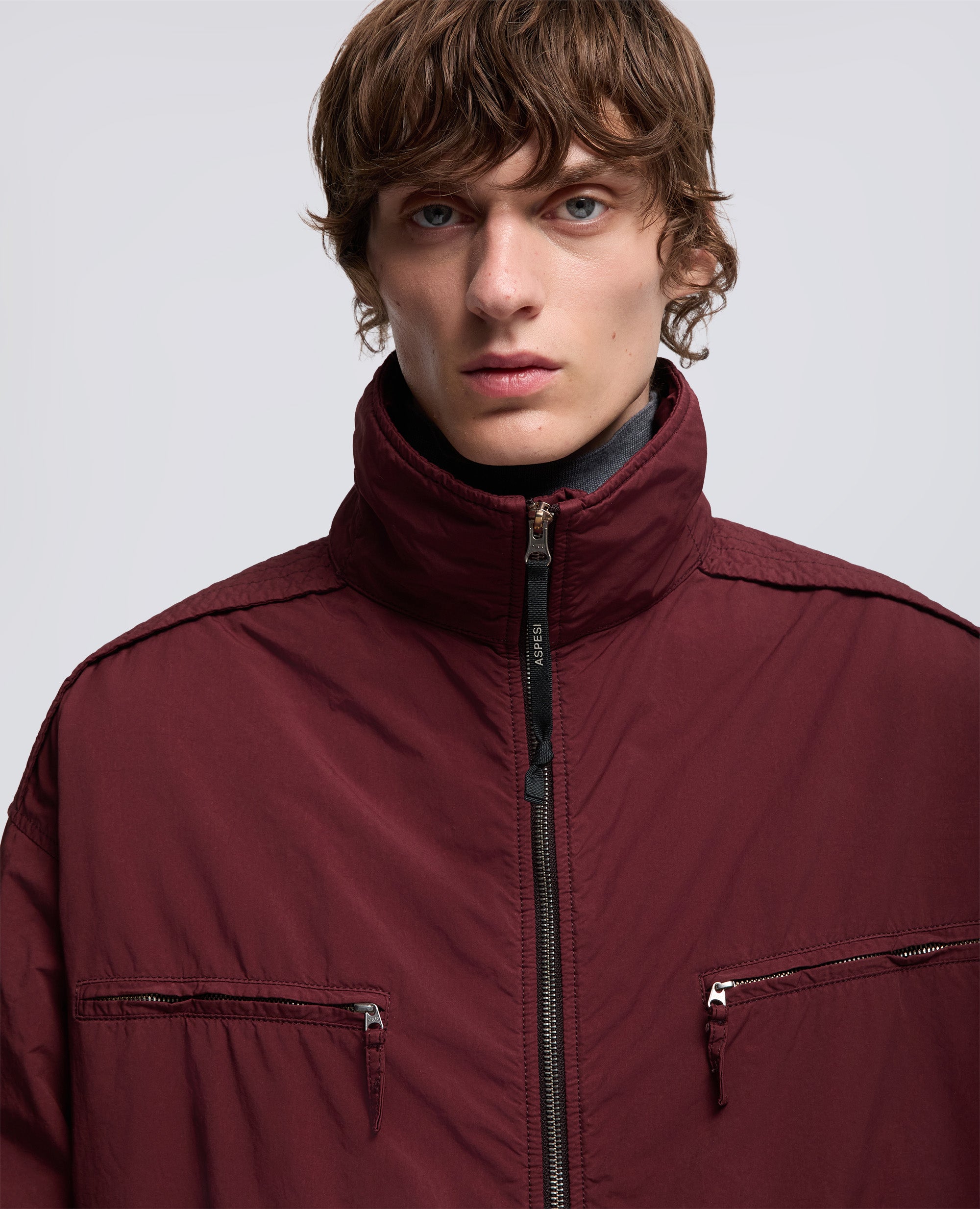 GIUBBOTTO GRAVEL IN MISTO NYLON-BORDEAUX-BURGUNDY-BURDEOS-BURGUNDERROT-BORDEAUX