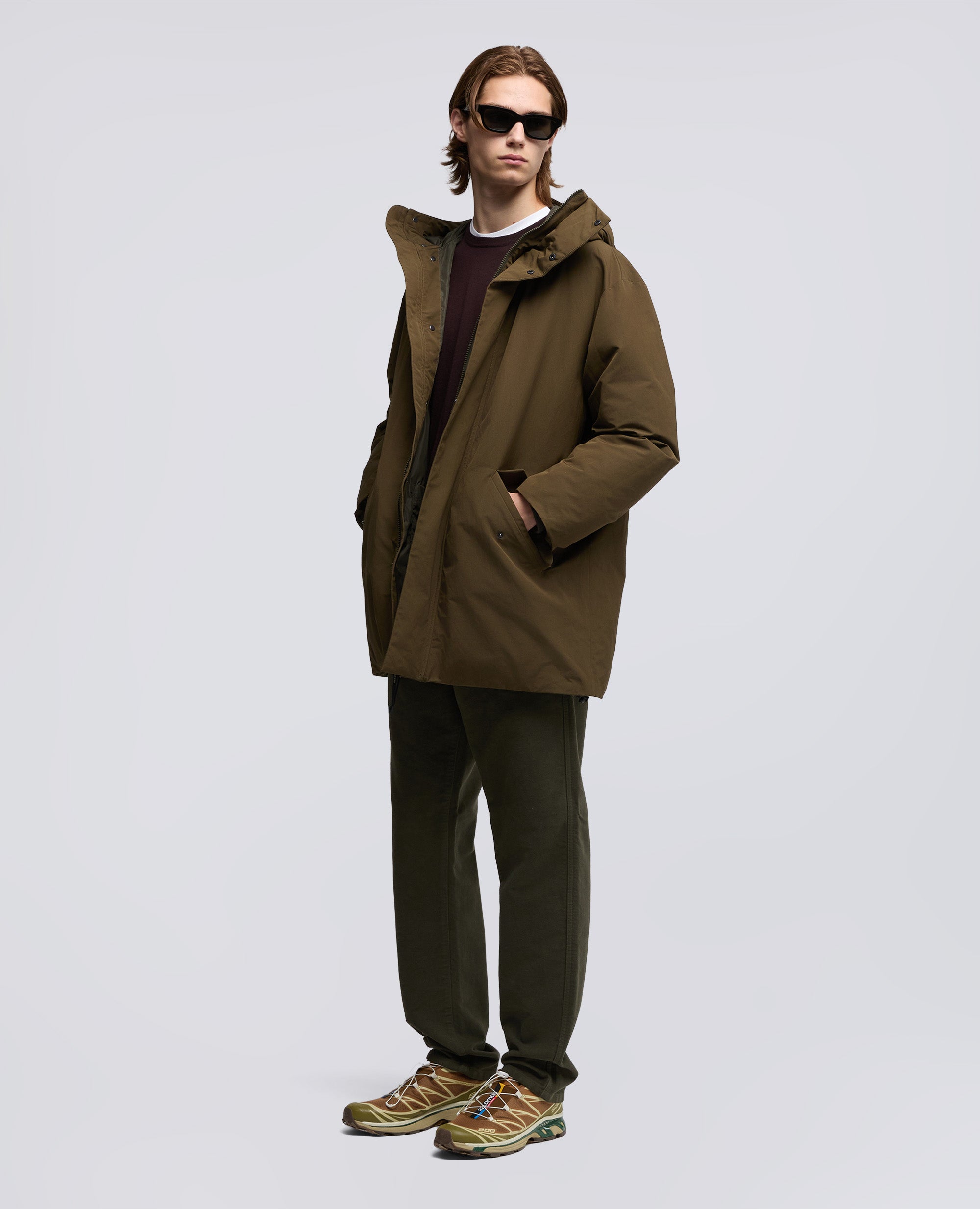 PARKA BARANOV IN TELA DI MISTO COTONE-MILITARE-MILITARY-MILITAR-MILITAR-MILITAIRE