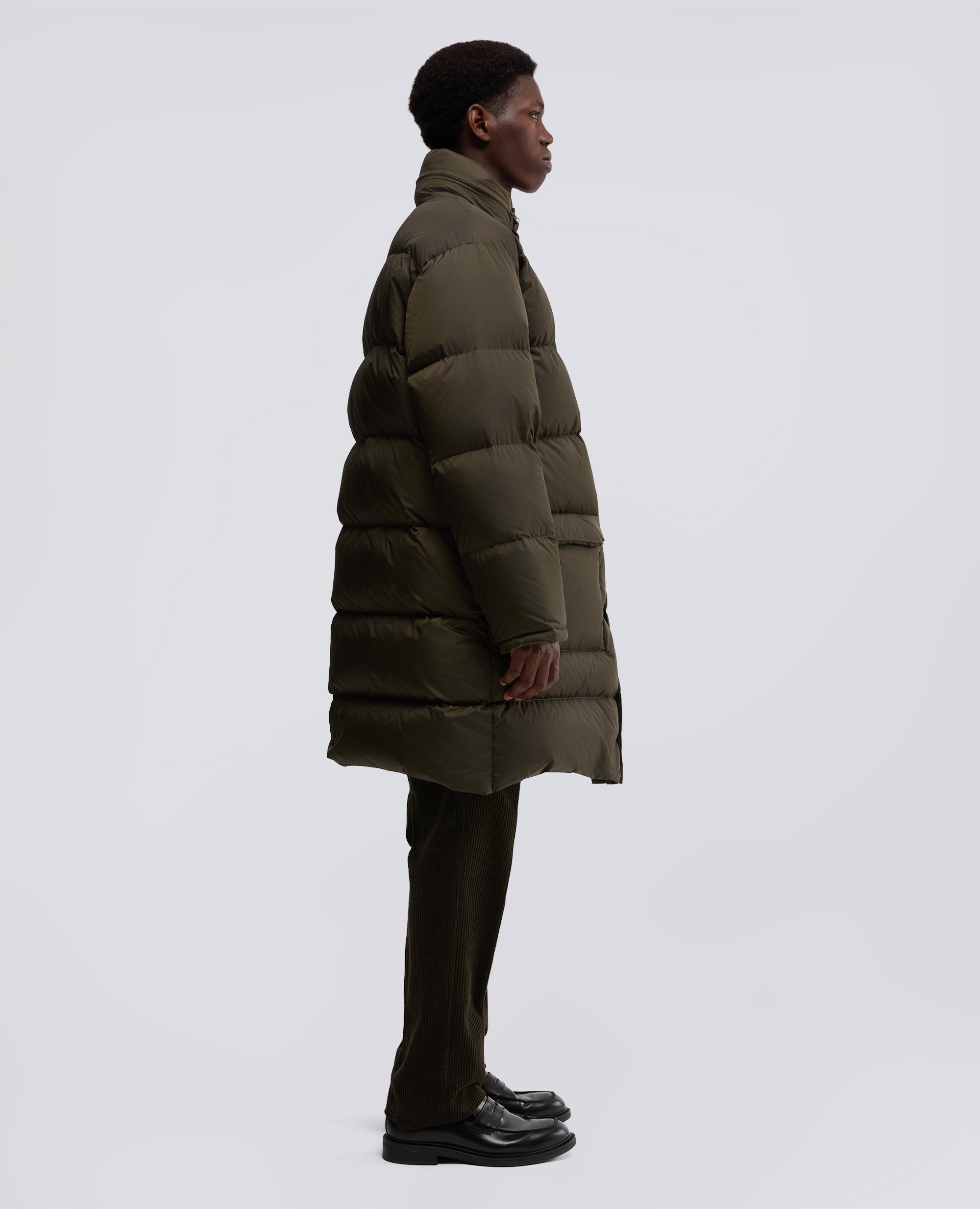 CAPPOTTO MOSCHINO IN NYLON RICICLATO-MILITARE-MILITARY-MILITAR-MILITAR-MILITAIRE