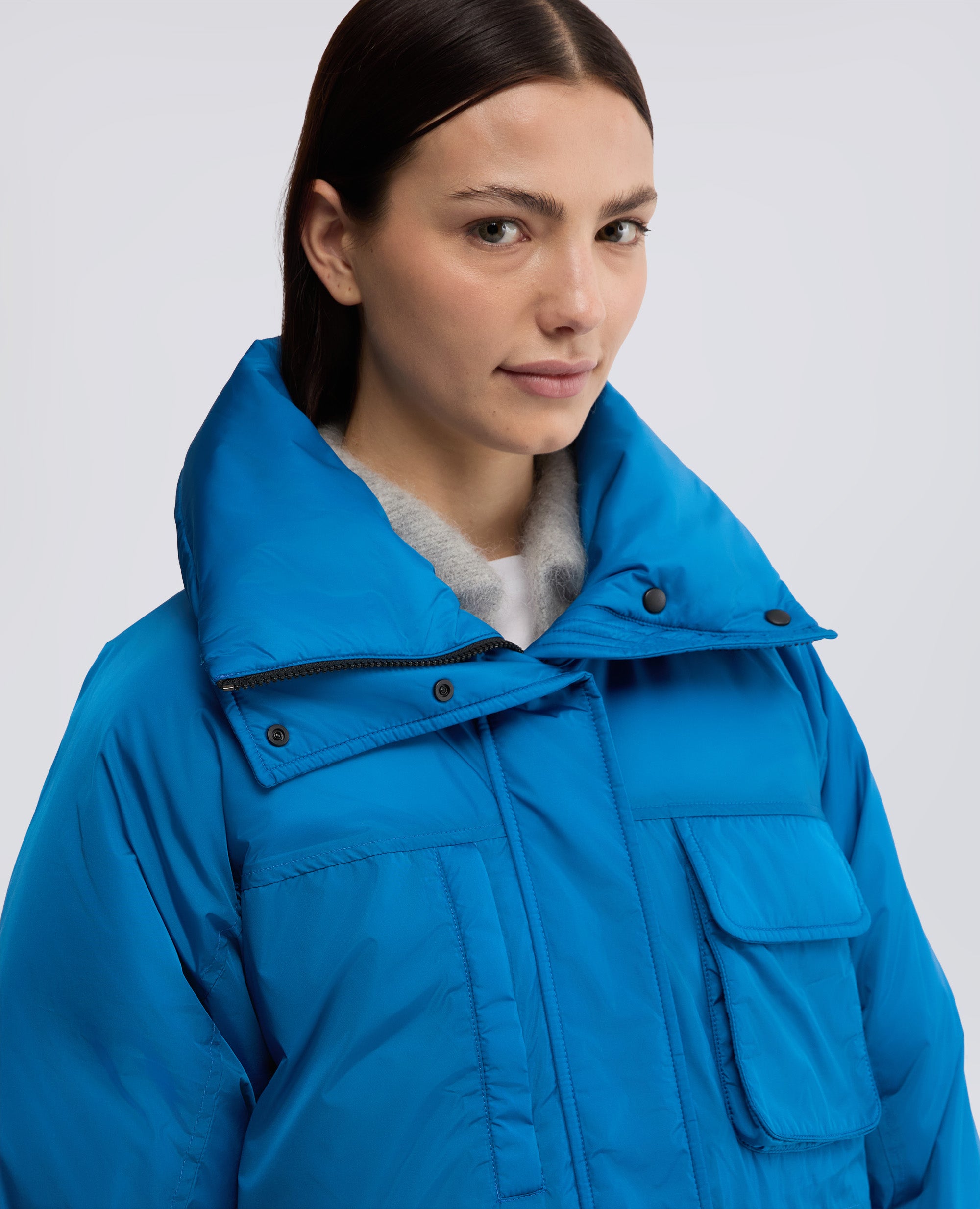 GIUBBOTTO CUBALIBRE IN NYLON RICICLATO-AZZURRO-SKY BLUE-AZUL CLARO-HIMMELBLAU-BLEU CIEL