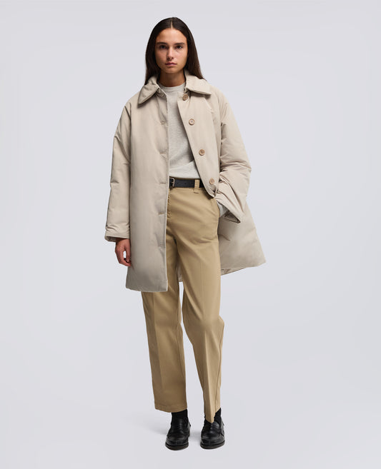 CAPPOTTO SANGRIA IN TELA DI MISTO COTONE-SABBIA-SAND-ARENA-SAND-SABLE