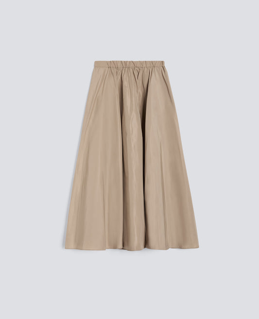 GONNA MIDI CON PIEGHE-BEIGE-BEIGE-BEIS-BEIGE-BEIGE