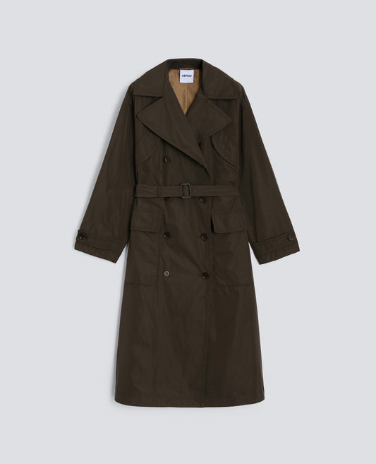 TRENCH SCOTCH IN TAFFETA IMPERMEABILE-MILITARE-MILITARY-MILITAR-MILITAR-MILITAIRE