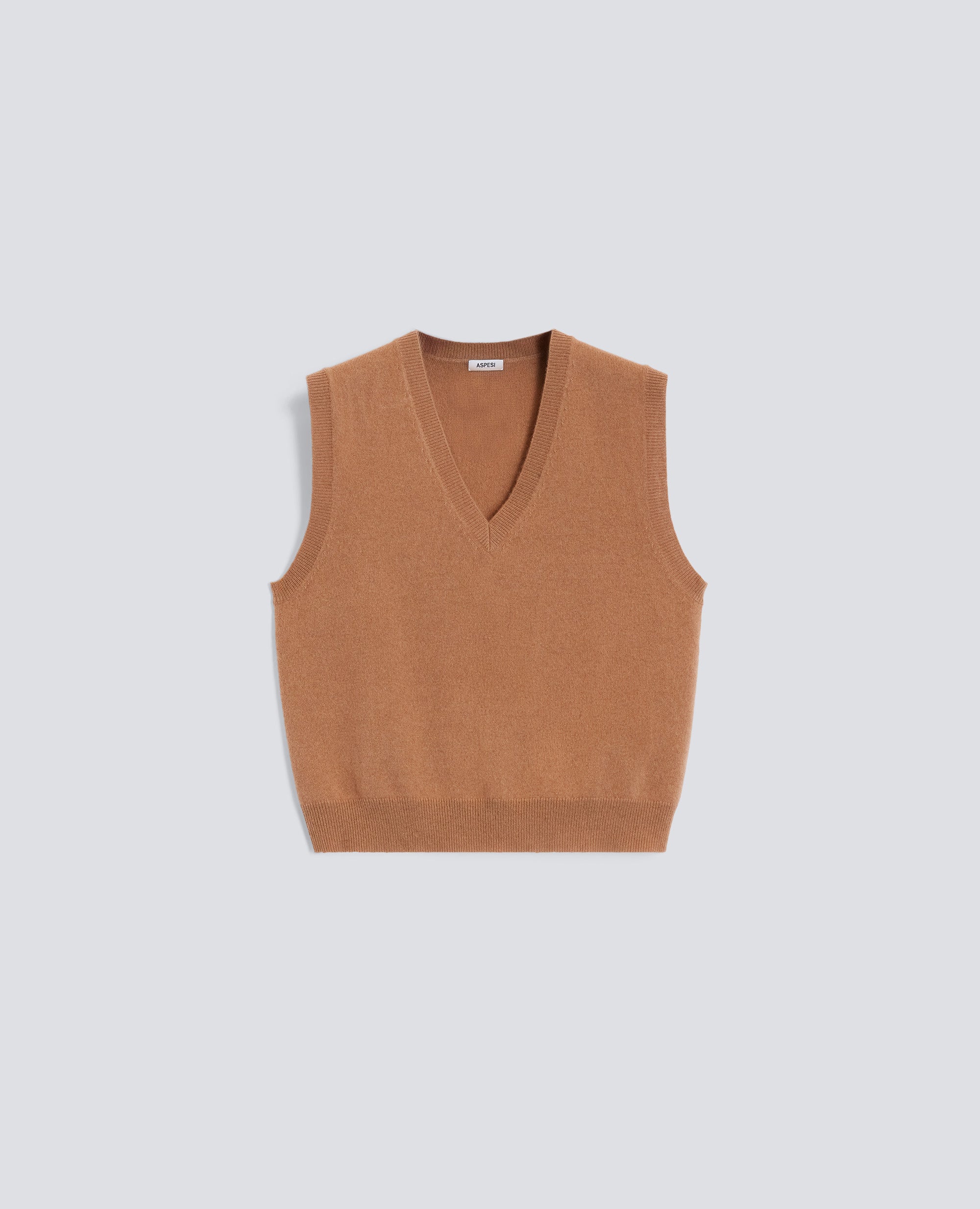 GILET IN LANA CASHMERE-CAMMELLO-CAMEL-CAMELLO-KAMEL-CAMEL