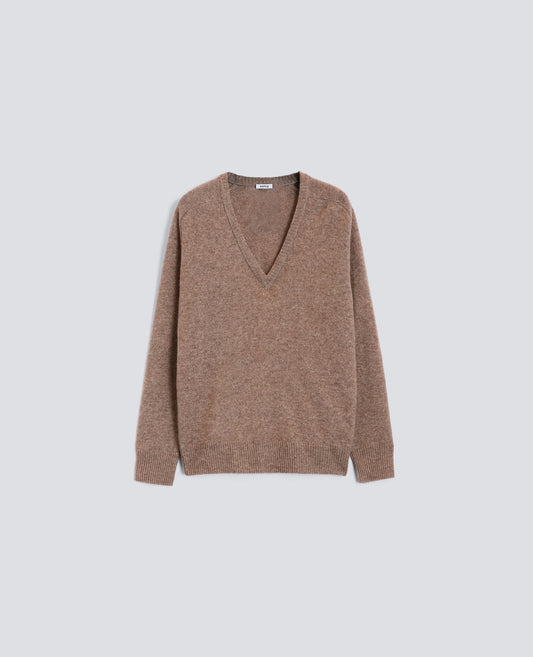MAGLIA IN MISTO LANA CON SCOLLO A V-TORTORA-DOVE GREY-T¢RTOLA-TAUBENGRAU-TOURTERELLE
