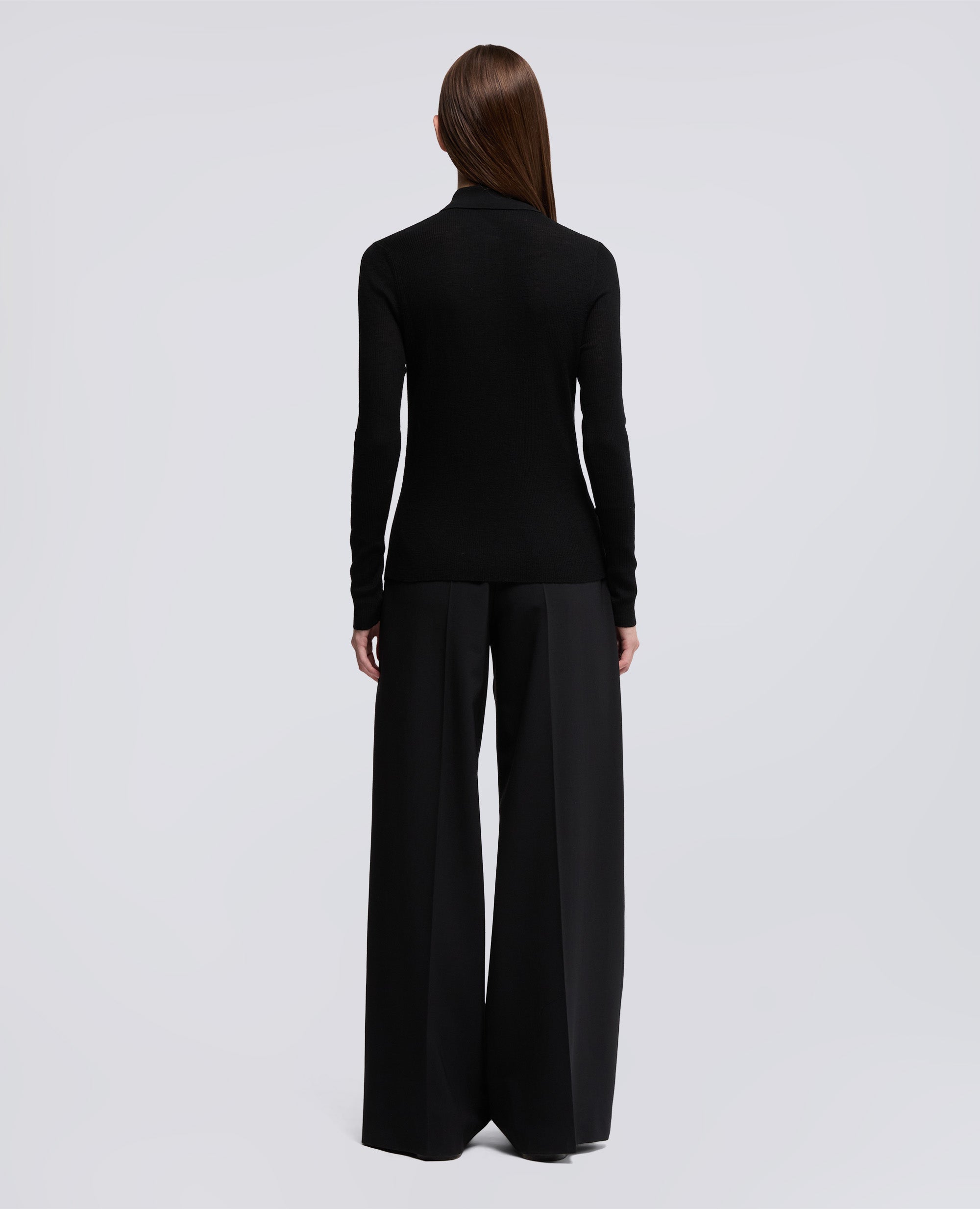 POLO IN LANA MERINO-NERO-BLACK-NEGRO-SCHWARZ-NOIR