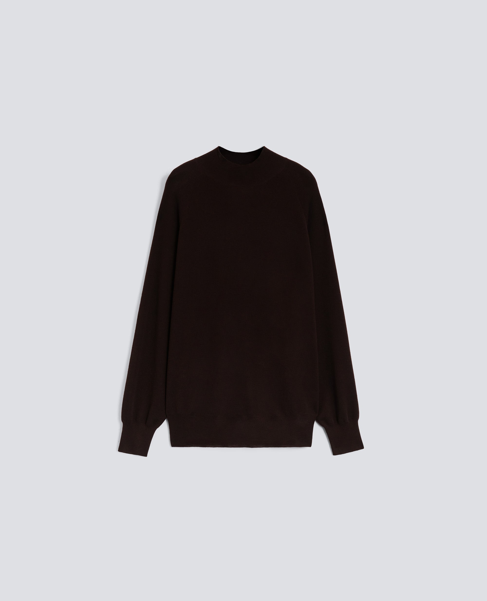 MAGLIA DOLCEVITA IN LANA MERINO-MARRONE-BROWN-MARR¢N-BRAUN-MARRON