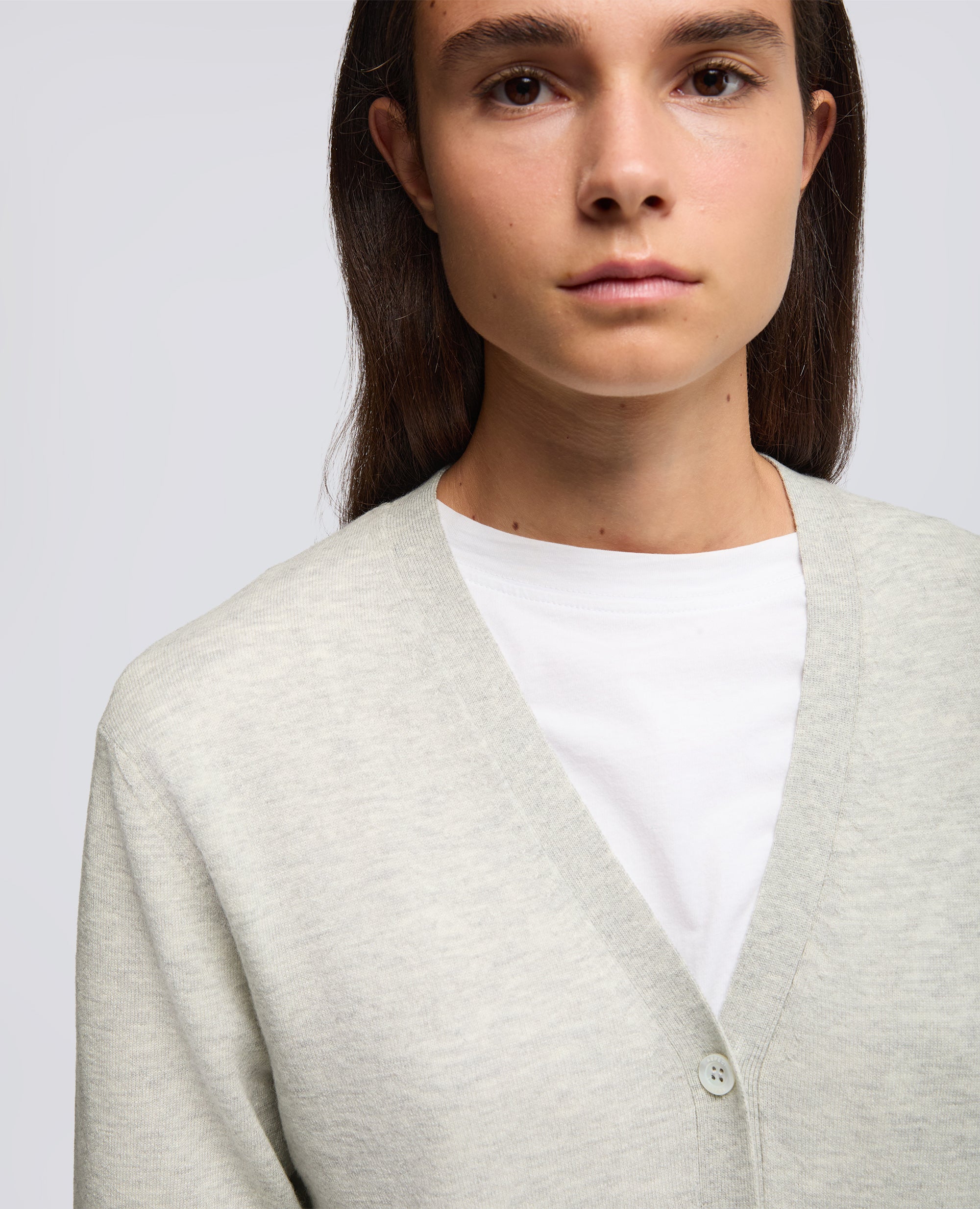 CARDIGAN IN LANA E CASHMERE-MELANGE-MELANGE-MELANGE-MELANGE-MELANGE