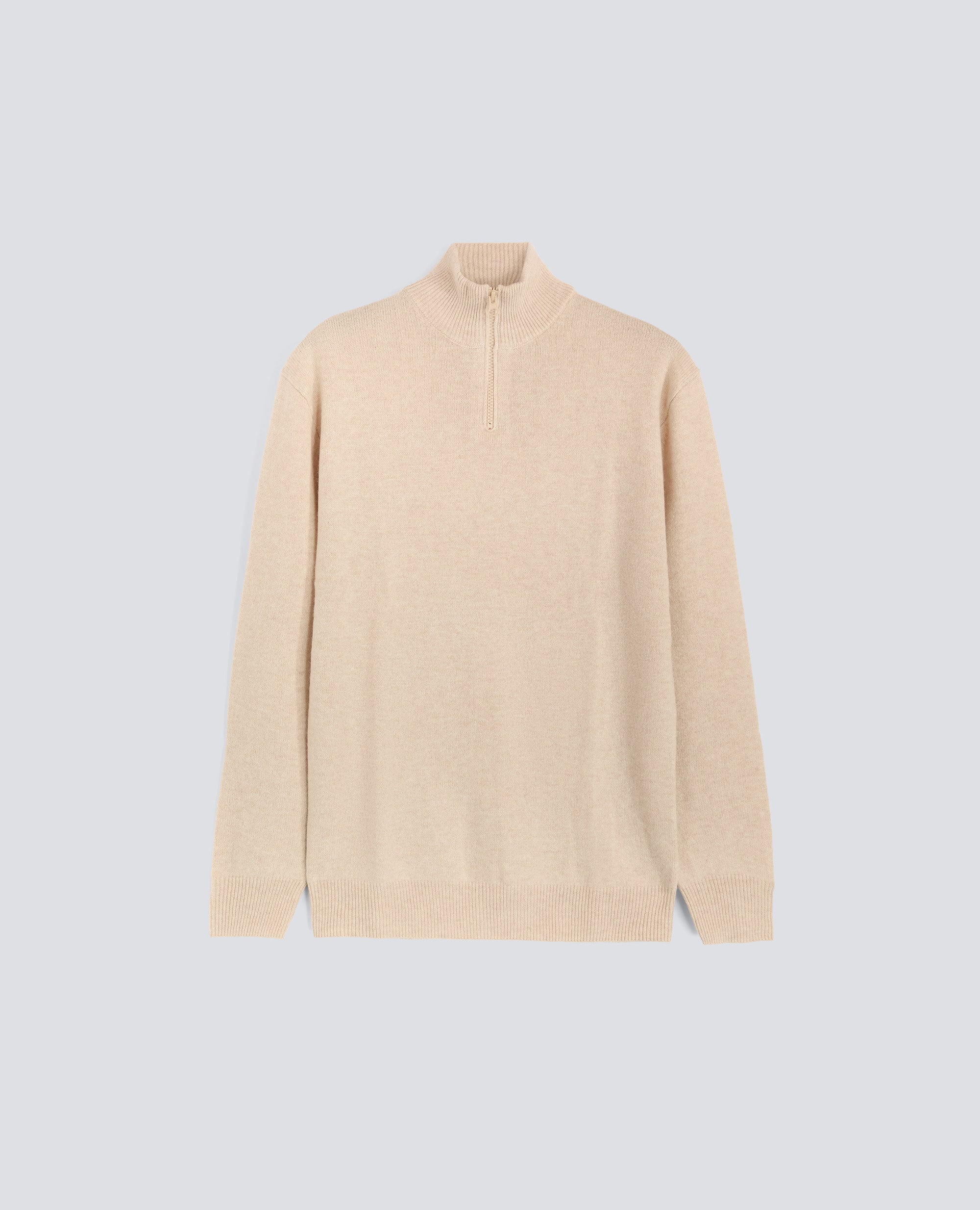 MAGLIA CON COLLO ALTO-NATURALE-NATURAL-NATURAL-NATURLICH-NATUREL
